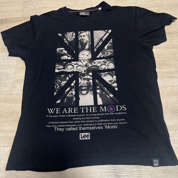 Lee We Are the Mods Shirt Size Large Black‎  England Punk Skinhead Mod The Clash - Picture 1 of 7